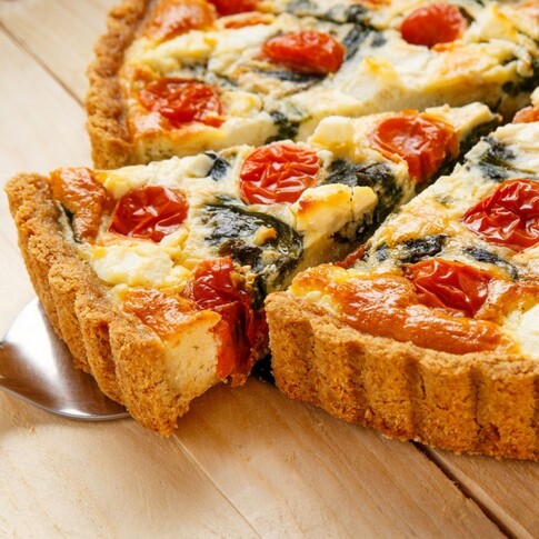 Quiche de Tomate Seco e Manjericão